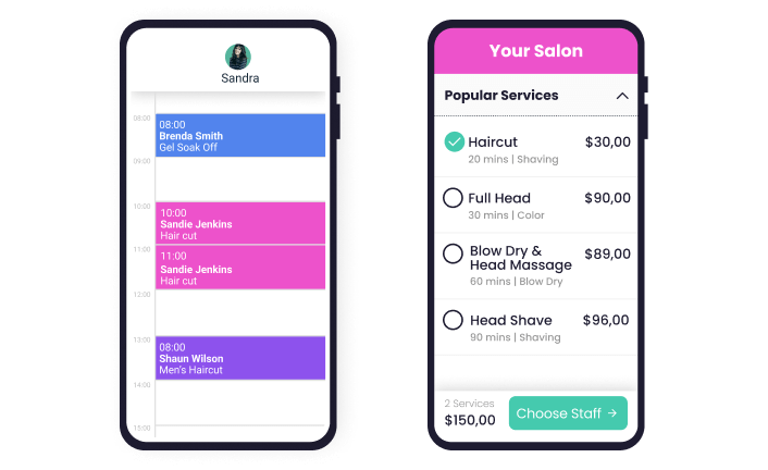 salon booking website